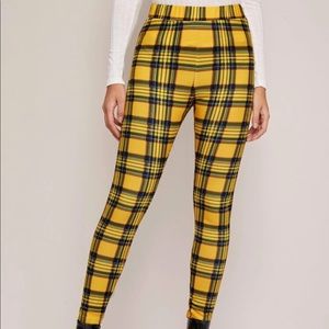 NWOT SHEIN Plaid High-Rise Skinny Pants